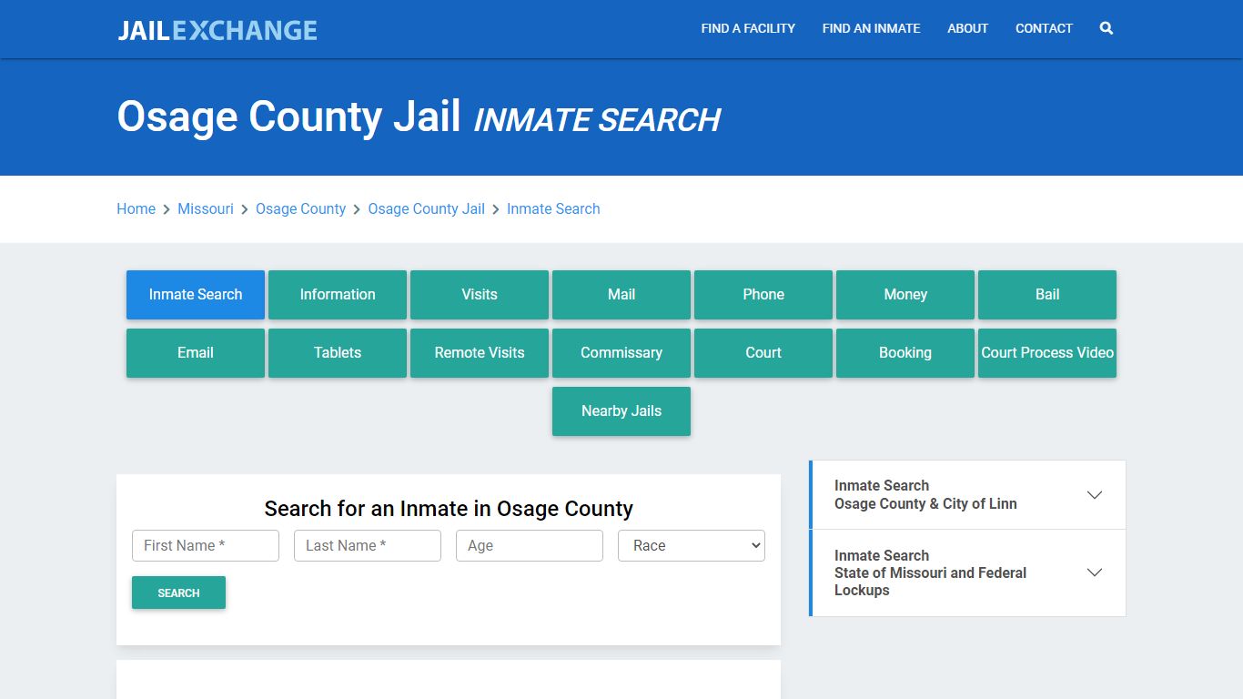 Osage County Jail, MO Inmate Search: Roster & Mugshots