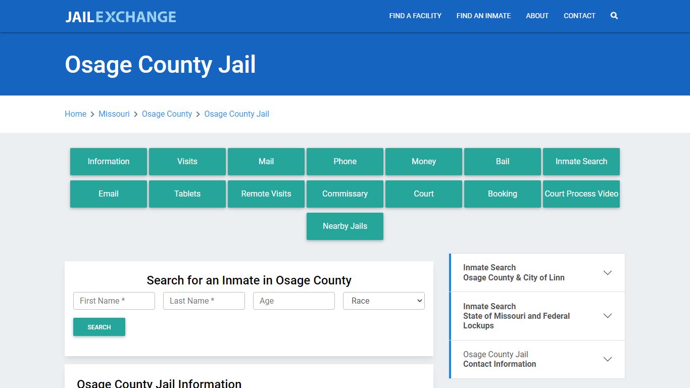 Osage County Jail Roster Lookup, MO, Inmate Search